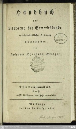Suppl.1: Erster Supplementband, A - Z