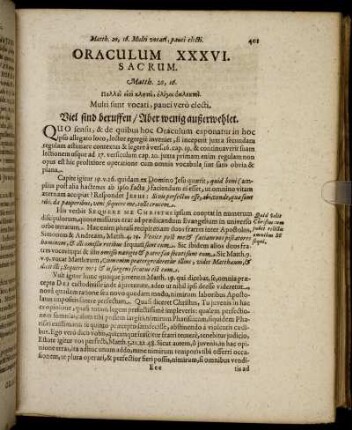 Oraculum XXXVI. Sacrum. - Oraculum XL. Sacrum.