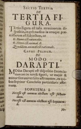 Sectio Tertia De Tertia Figura