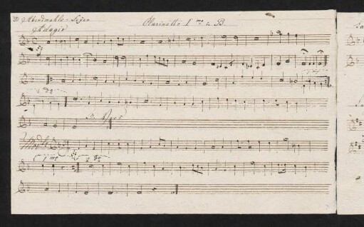 Abendmahls-feyer, Clarinetto I in B
