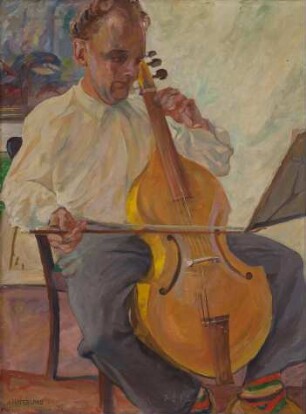 Der Gambenspieler, Porträt von Heinrich Haferland