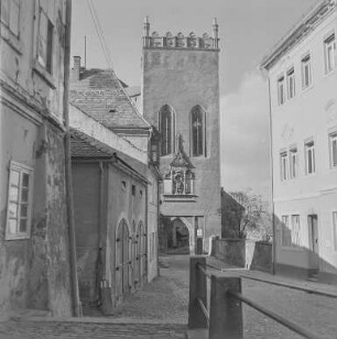 Bautzen : Bautzen. Schloßstraße und Matthiasturm der Ortenburg