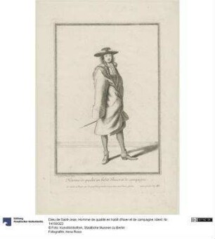 Homme de qualité en habit d'hiver et de campagne