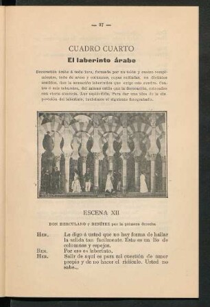 Cuadro cuatro. - El laberinto árabe