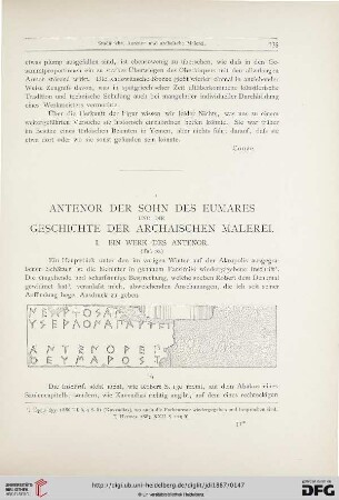 2: Antenor der Sohn des Eumares und die Geschichte der archaischen Malerei
