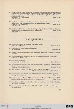 Antiquitäten (Nr. 860-949e)