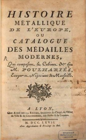 Histoire métallique de l'Europe
