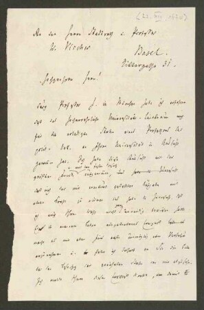 Briefe von Lujo Brentano an verschiedene Personen