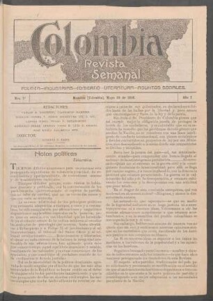 Notas políticas Colombia