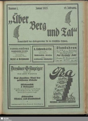 Nummer 1, Januar 1925