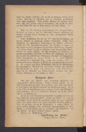 Dringende Bitte!