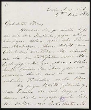 Briefe von Francis Lieber an Robert von Mohl