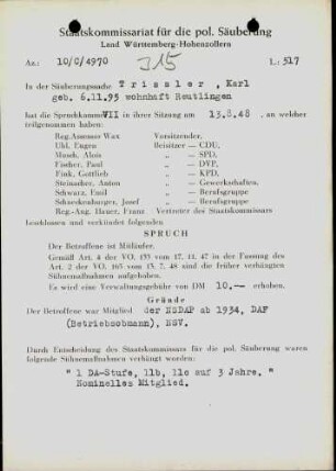 Trissler, Karl