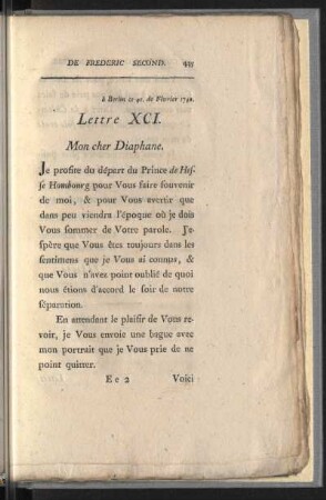 Lettre XCI.