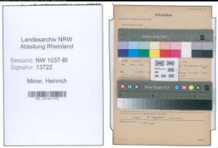 Entnazifizierung Heinrich Minor , geb. 21.07.1900 (Bahnsekretaer)