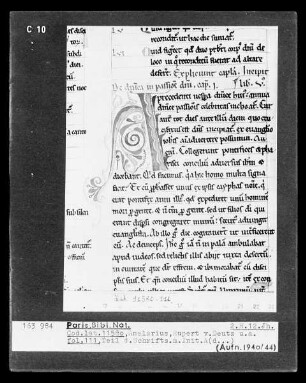Texte von Amalarius, Rupert von Deutz und anderen — Schriftseite mit Initiale A(d ...), Folio 111