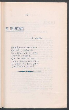 En un retrato : A mi tío