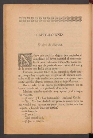 Capítulo XXIX - El alma de Marieta.