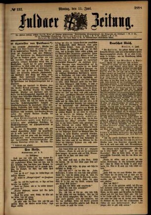Ausgabe vom Montag, den 11. Juni 1888.