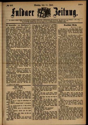 Ausgabe vom Montag, den 11. Juni 1888.