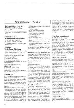 Veranstaltungen - Termine