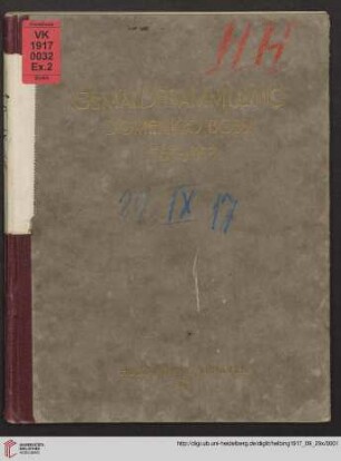 Gemälde-Sammlung Domenico Bossi (1767 - 1853) : italienische Meister des 16. - 18. Jahrhunderts; Versteigerung in München in der Galerie Helbing ... Samstag, den 29. September 1917