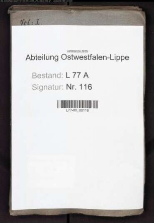 Anstellung der Polizeidiener u. Armenvögte in der Stadt Detmold, Bd. 1