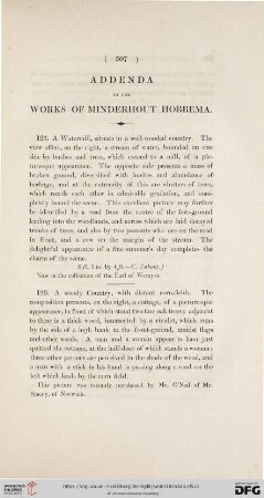 Addenda to the Works of Minderhout Hobbema