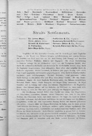 Straits Settlements.