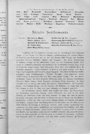 Straits Settlements.