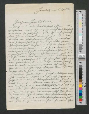 Briefentwurf an Eduard Behrens