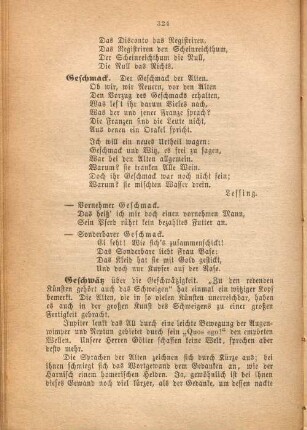 Geschmack.