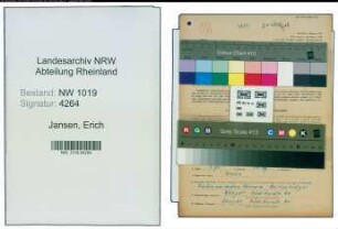 Entnazifizierung Erich Jansen , geb. 21.04.1913 (Buchhalter)