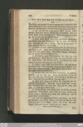 XVI. Ein Lob-Spruch des Namens Jesu.