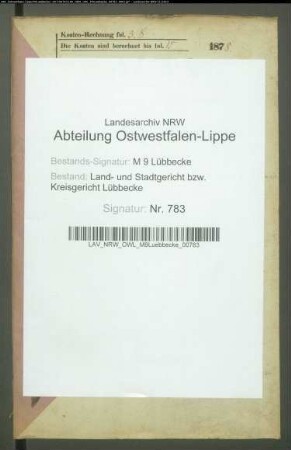 Erblasser: Lafrenz, Matthias; Erblasser: Lafrenz, Christiane Sophie Henriette Charlotte, geb. Treseler:
