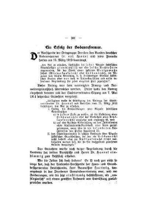 Ein Erfolg der Bodenreformer