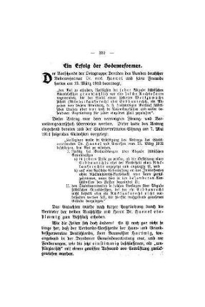 Ein Erfolg der Bodenreformer