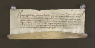 1448.05.06. Hinricus, Offizial der Paderborner Kurie an den Erzbischof Diedrich von Köln: Mitteilung über die Einsetzung eines Altaristen in Lemgo durch den Archidiakon, wie in vorherigen Briefen mitgeteilt.