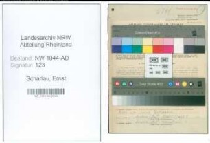 Entnazifizierung Ernst Scharlau , geb. 19.01.1911 (Verwaltungsbeamter)