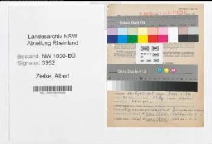 Entnazifizierung Albert Zielke, geb. 26.04.1905 (Angest.)