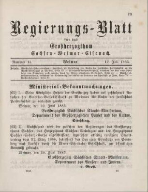 62. Ministerial-Bekanntmachung, betreffend den Bau einer Eisenbahn von Sonneberg nach Lauscha durch die Werra-Eisenbahn-Gesellschaft