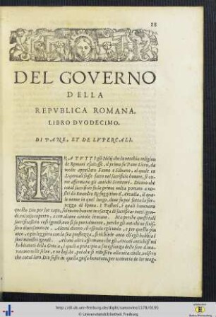 XII. Del Governo Della Republica Romana.