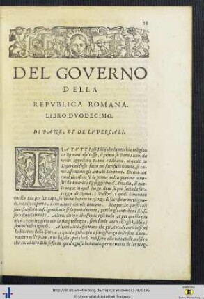 XII. Del Governo Della Republica Romana.