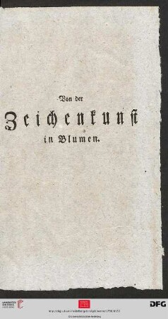 Von der Zeichenkunst in Blumen