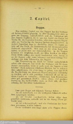 2. Capitel. Suppe