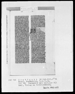 Bibel — Initiale S(i), Folio 142recto