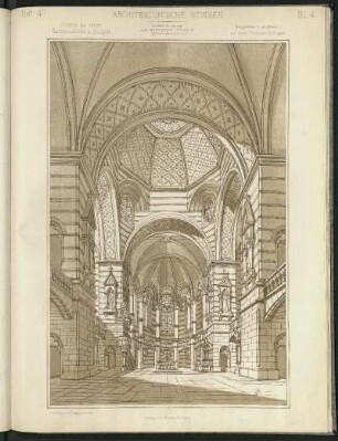 Inneres der neuen Garnisonskirche in Stuttgart. Chor