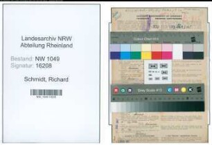 Entnazifizierung Richard Schmidt , geb. 19.08.1914 (Verwaltungsangestellter)