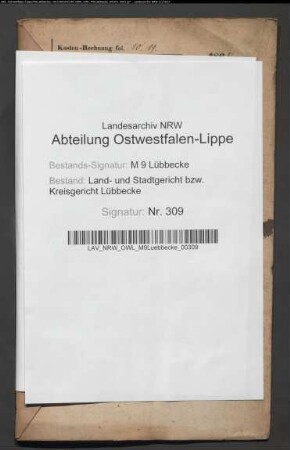 Erblasser: Bleck, Caroline Charlotte Friederike, geb. Molkenbur: