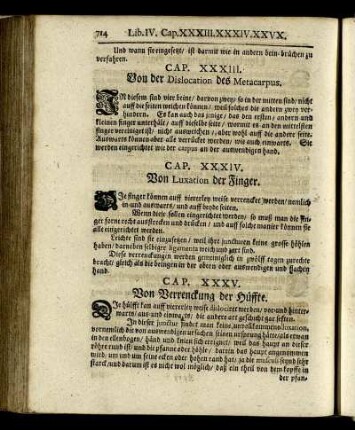 CAP. XXXIII. Von der Dislocation des Metacarpus.